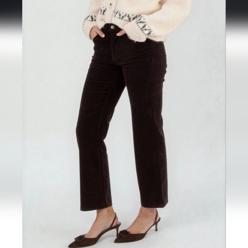 Well Worn Espresso Brown Lyric Cordury Pant, Size 10